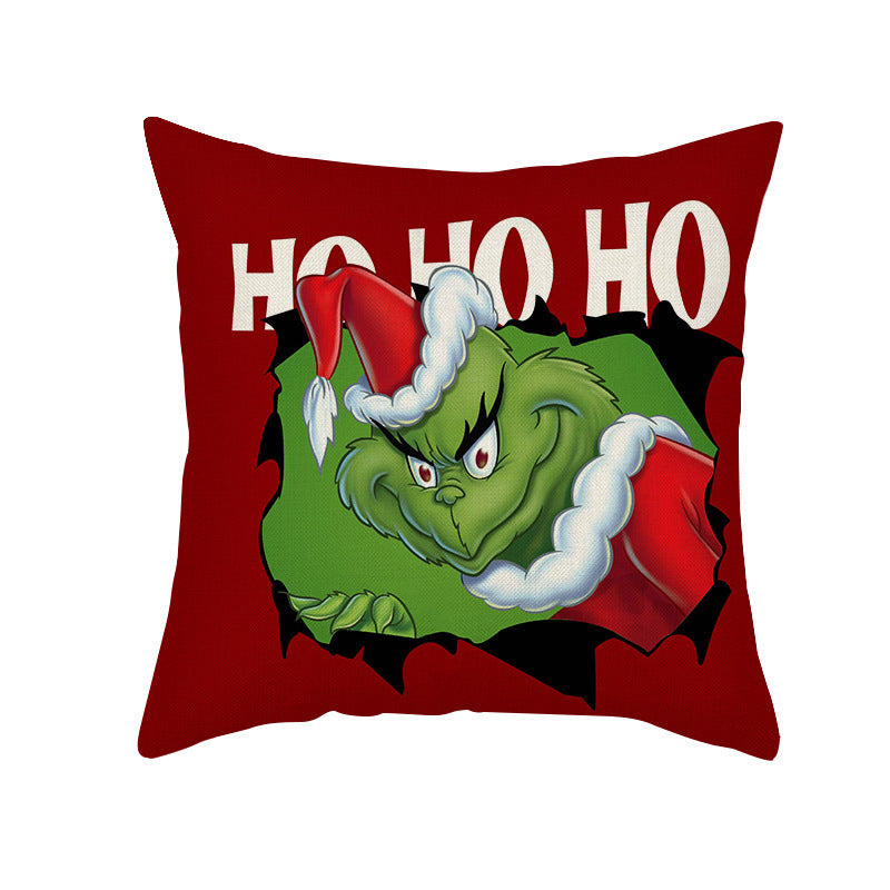 Christmas Pillow Cover | Playful Grinch Holiday Decor