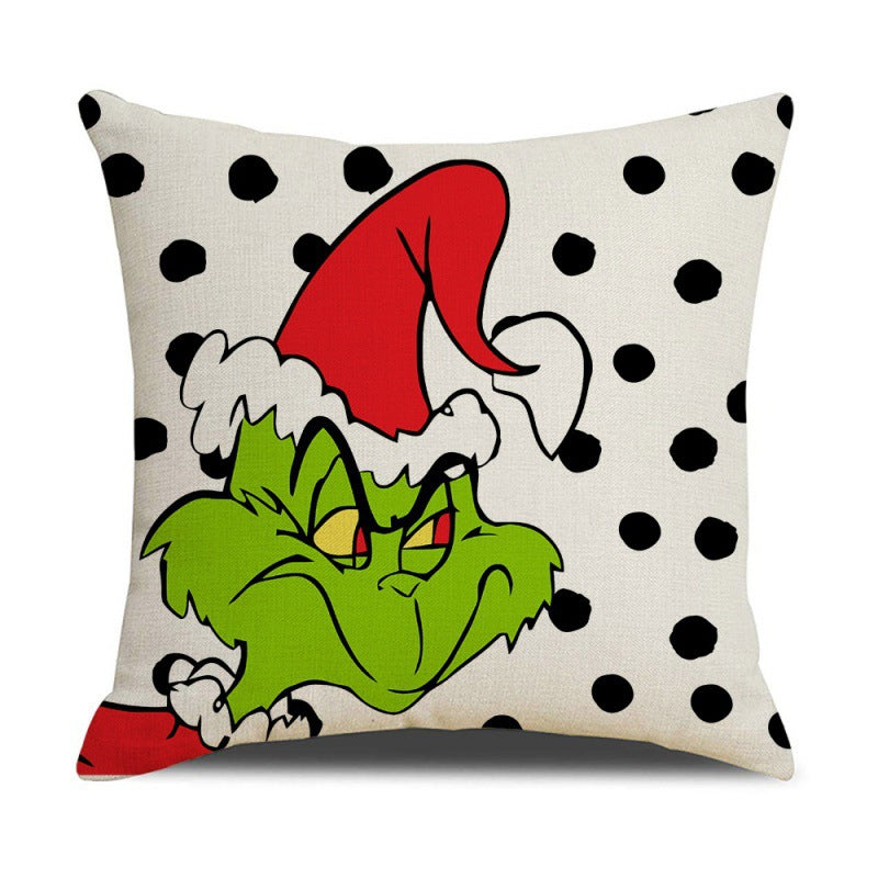 Christmas Pillow Cover | Playful Grinch Holiday Decor