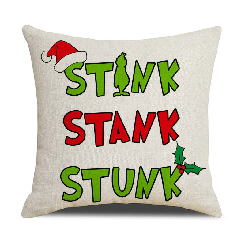 Christmas Pillow Cover | Playful Grinch Holiday Decor