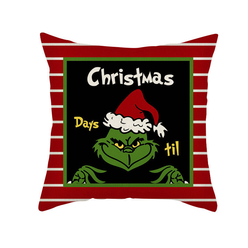 Christmas Pillow Cover | Playful Grinch Holiday Decor