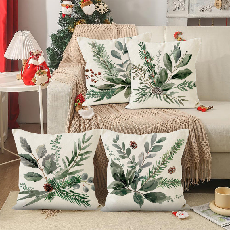 Christmas Pinecone Pillow Cover for Cozy Sofa Decor