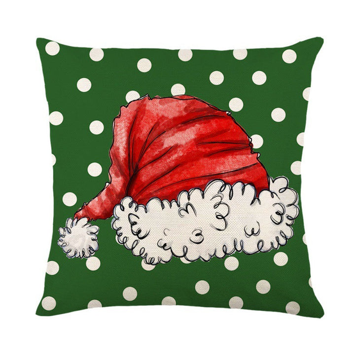 Christmas Linen Pillow Cover for Festive Sofa Decor
