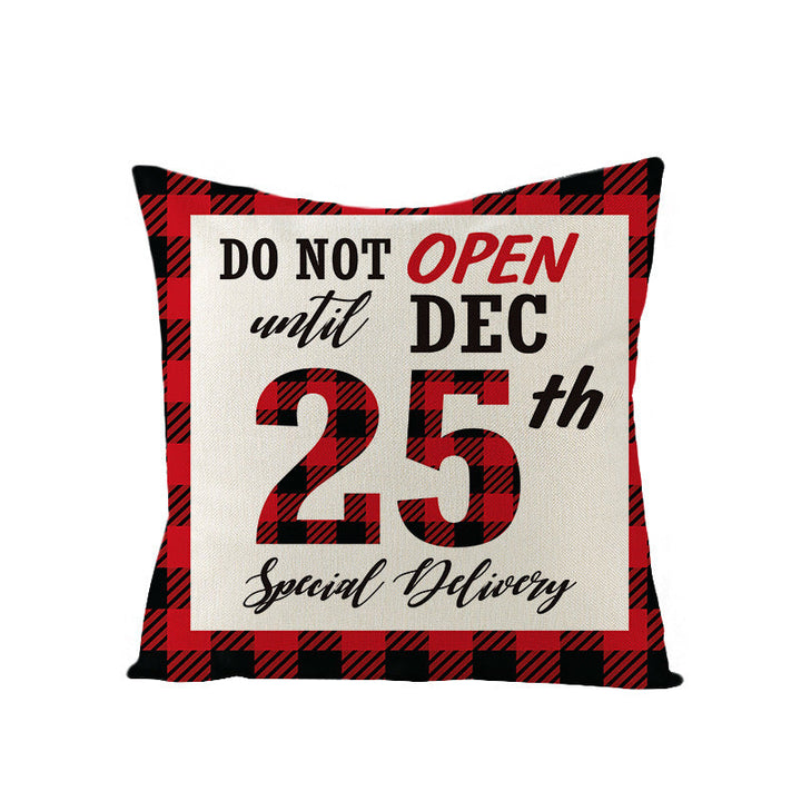 Christmas Pillow Cover Red Black Plaid Rustic Decor