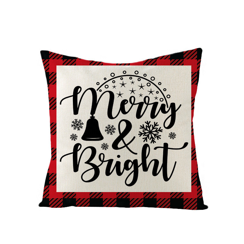 Christmas Pillow Cover Red Black Plaid Rustic Decor