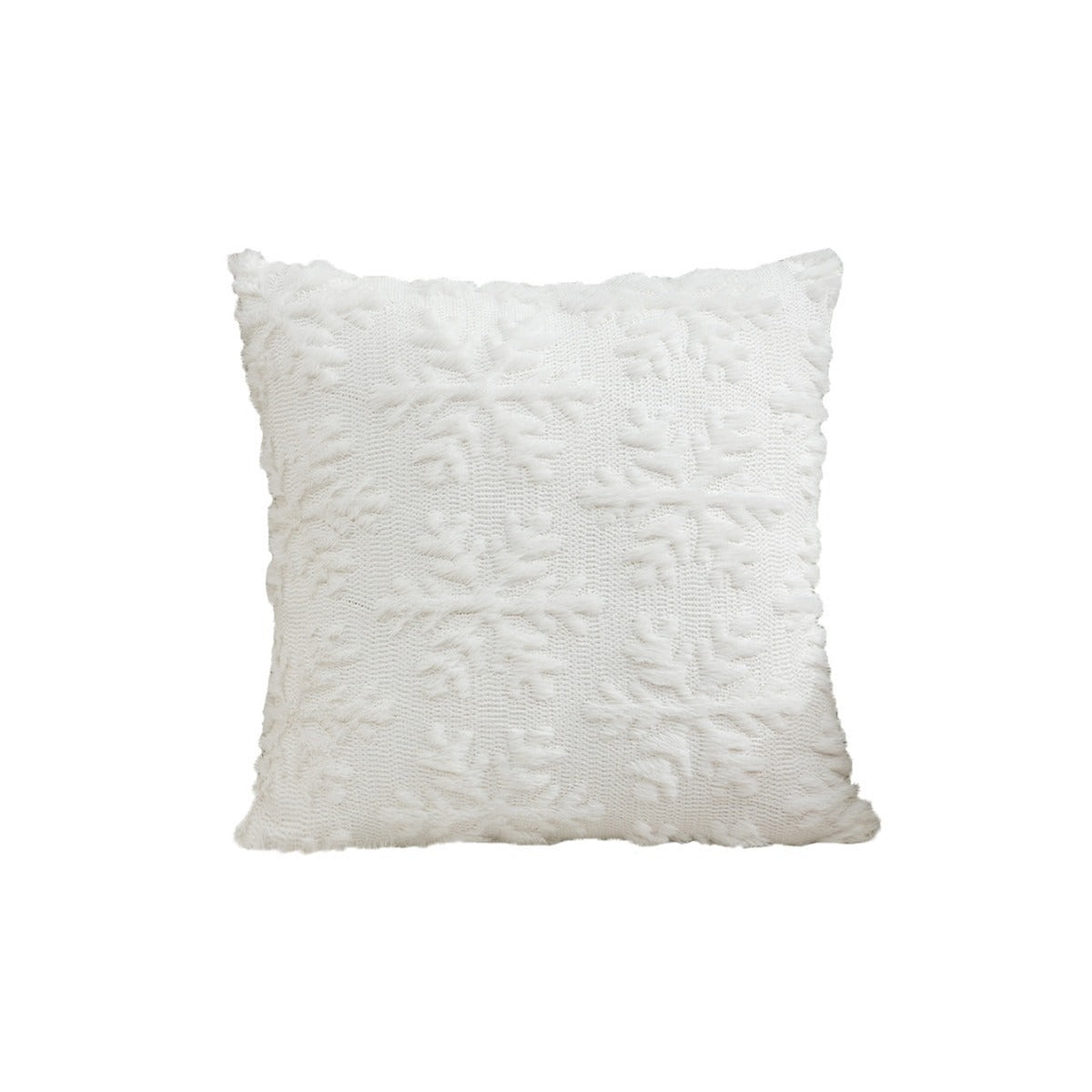 Christmas Pillow Cover Plush Snowflake Tree Sofa Decor