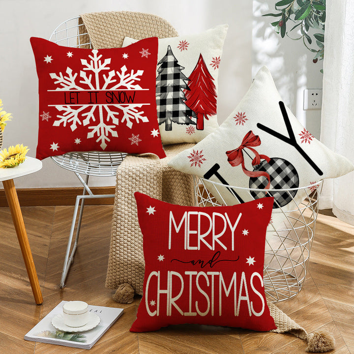 Christmas Pillow Set: 4-Piece Festive Holiday Decor