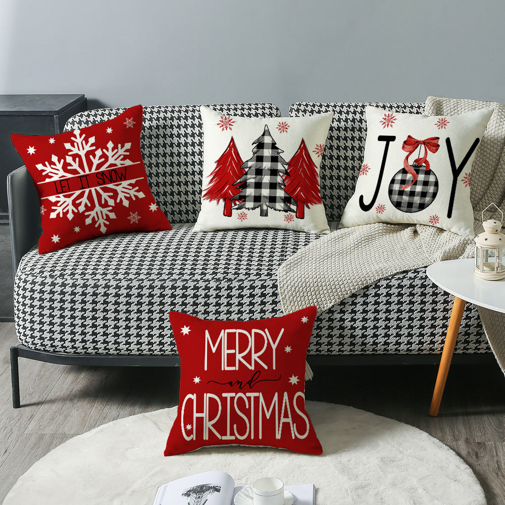 Christmas Pillow Set: 4-Piece Festive Holiday Decor