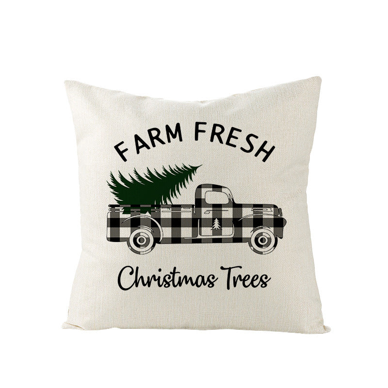 Christmas Pillow Cover – Rustic Farmhouse Holiday Decor