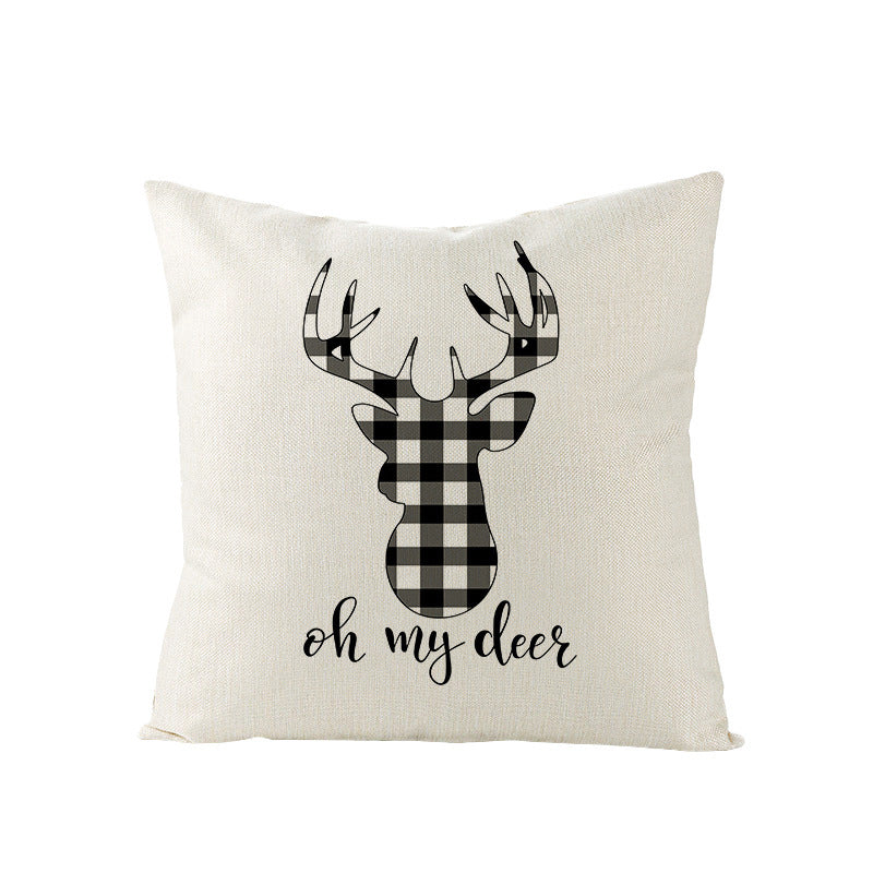 Christmas Pillow Cover – Rustic Farmhouse Holiday Decor