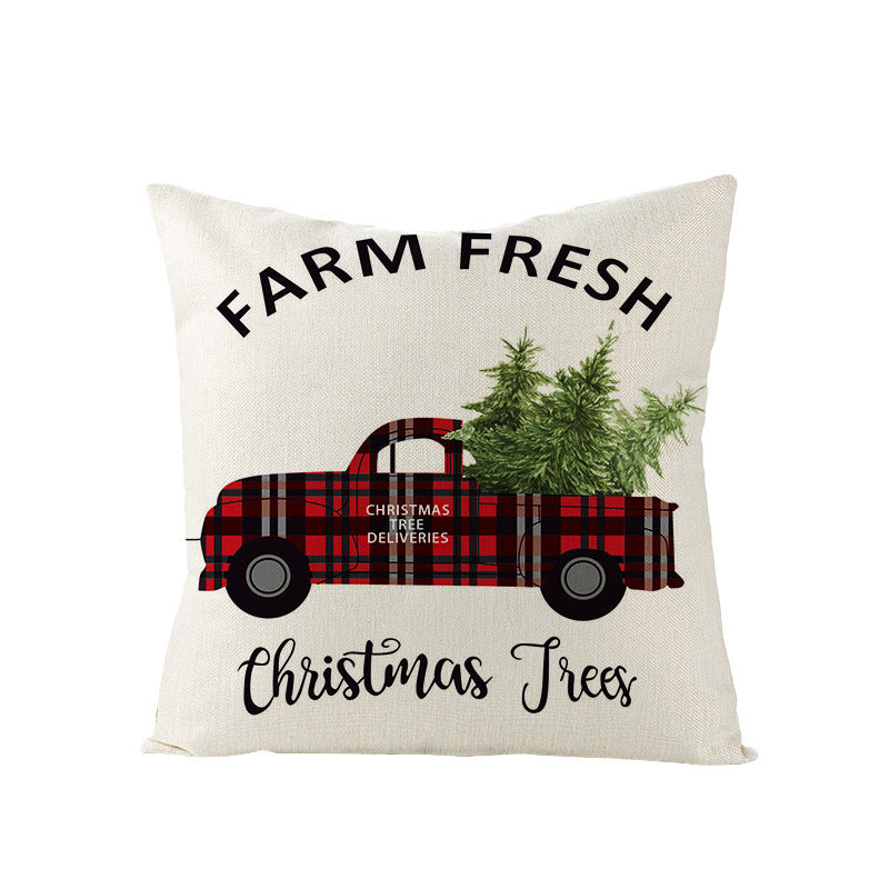 Christmas Pillow Cover – Rustic Farmhouse Holiday Decor