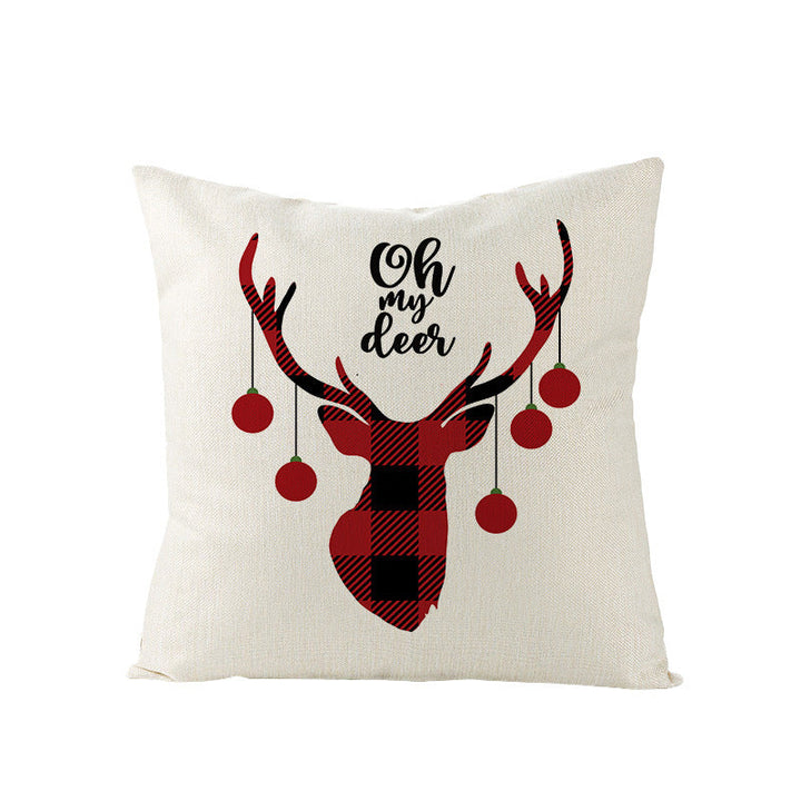 Christmas Pillow Cover – Rustic Farmhouse Holiday Decor