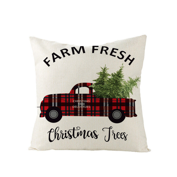 Christmas Pillow Cover – Rustic Farmhouse Holiday Decor