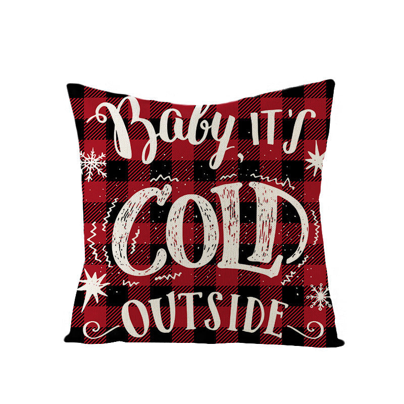 Christmas Pillow Cover – Rustic Farmhouse Holiday Decor