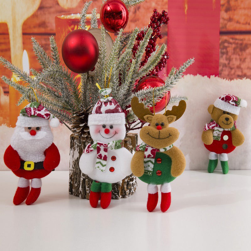 Christmas Tree Ornaments With Plush Character Charm