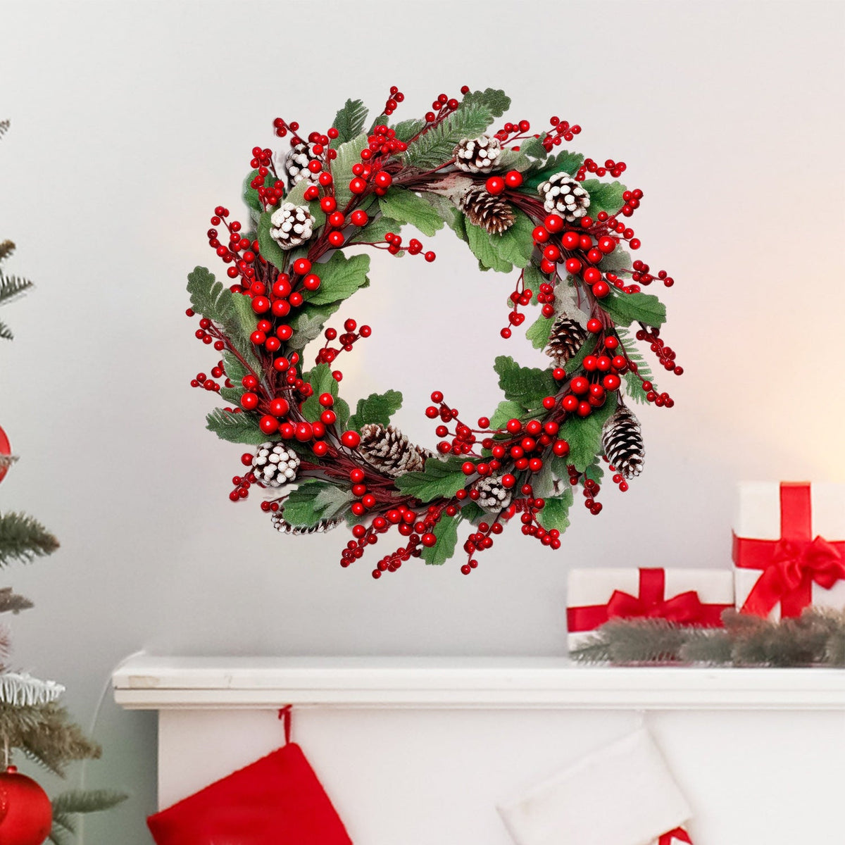 Christmas Wreath Wall Stickers for Festive Home Decor