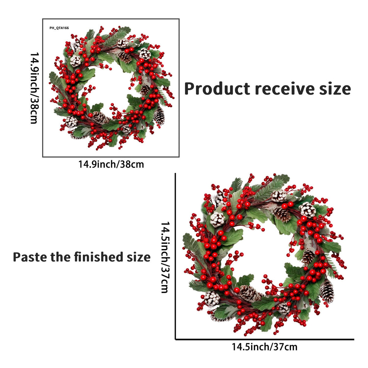 Christmas Wreath Wall Stickers for Festive Home Decor
