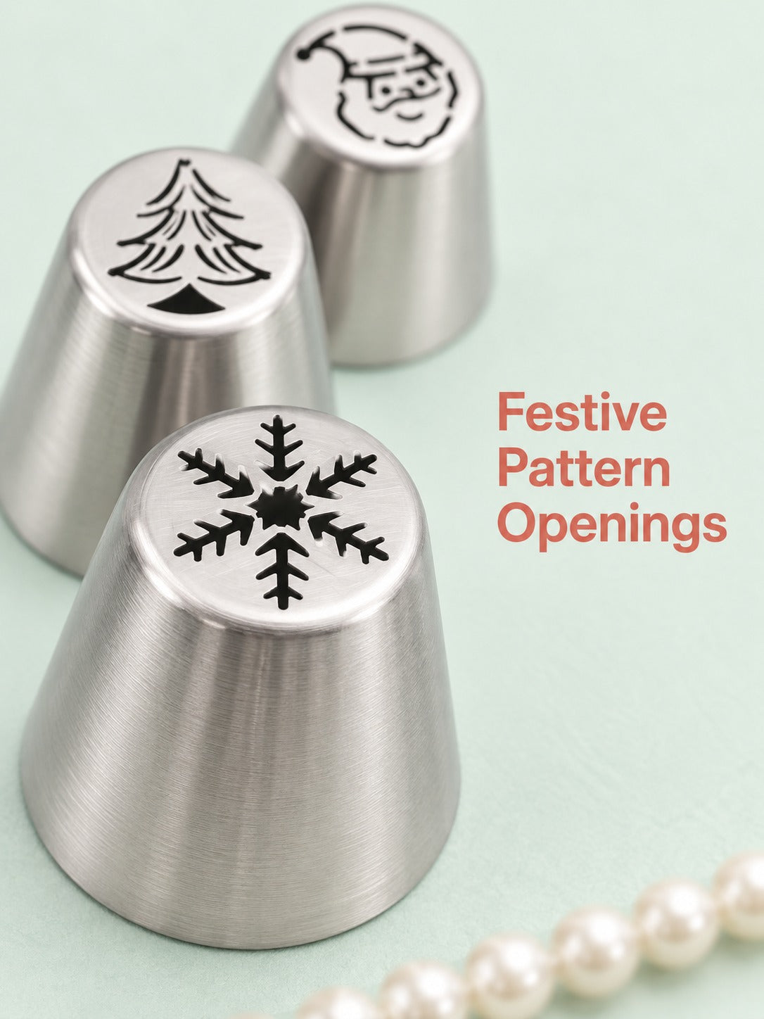 Christmas Piping Tip Set: 13 Steel Tips for Holiday Cupcakes