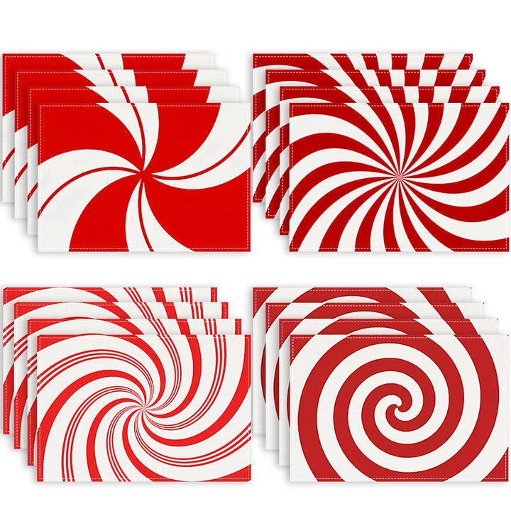 Christmas Peppermint Placemats For Cheerful Holiday Tables