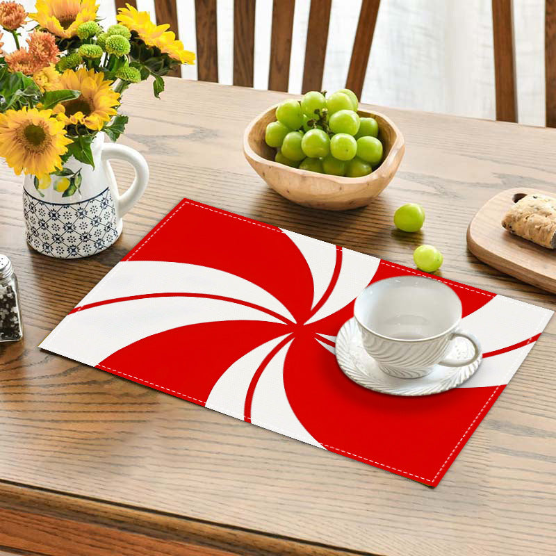 Christmas Peppermint Placemats For Cheerful Holiday Tables