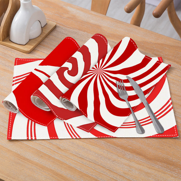 Christmas Peppermint Placemats For Cheerful Holiday Tables