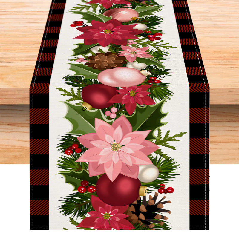 Christmas Plaid Table Runner for Warm Festive Tables