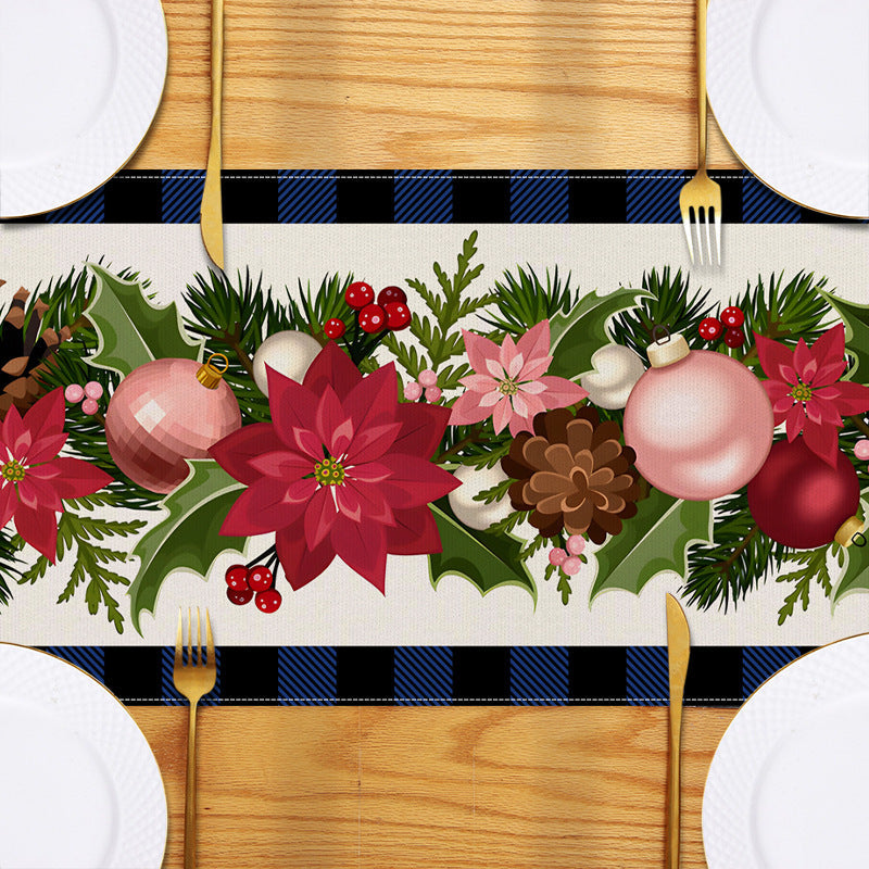 Christmas Plaid Table Runner for Warm Festive Tables