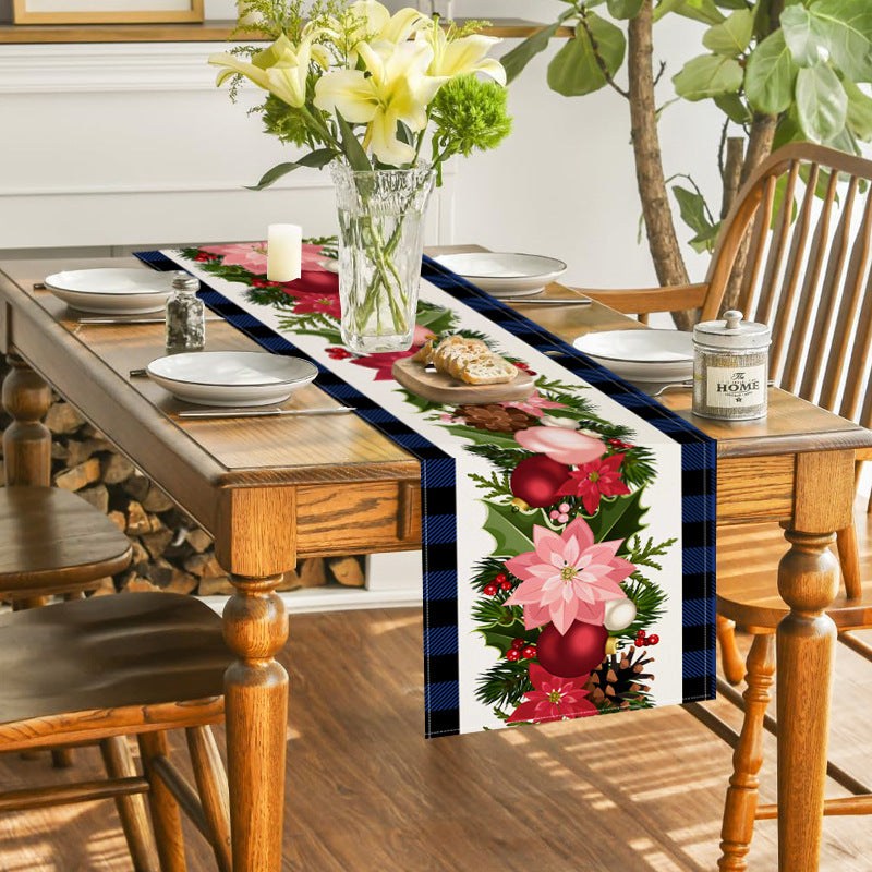 Christmas Plaid Table Runner for Warm Festive Tables