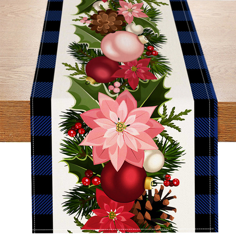 Christmas Plaid Table Runner for Warm Festive Tables