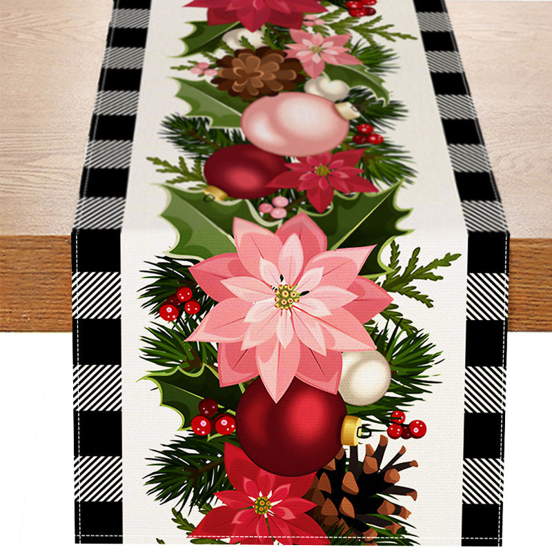Christmas Plaid Table Runner for Warm Festive Tables