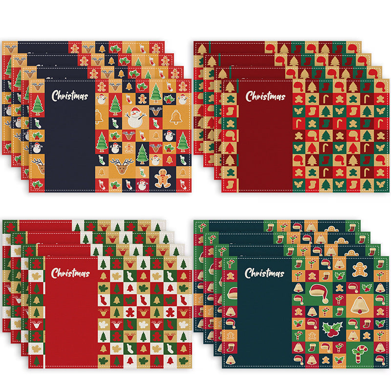 Christmas Plaid Meal Mat for Festive Table Settings