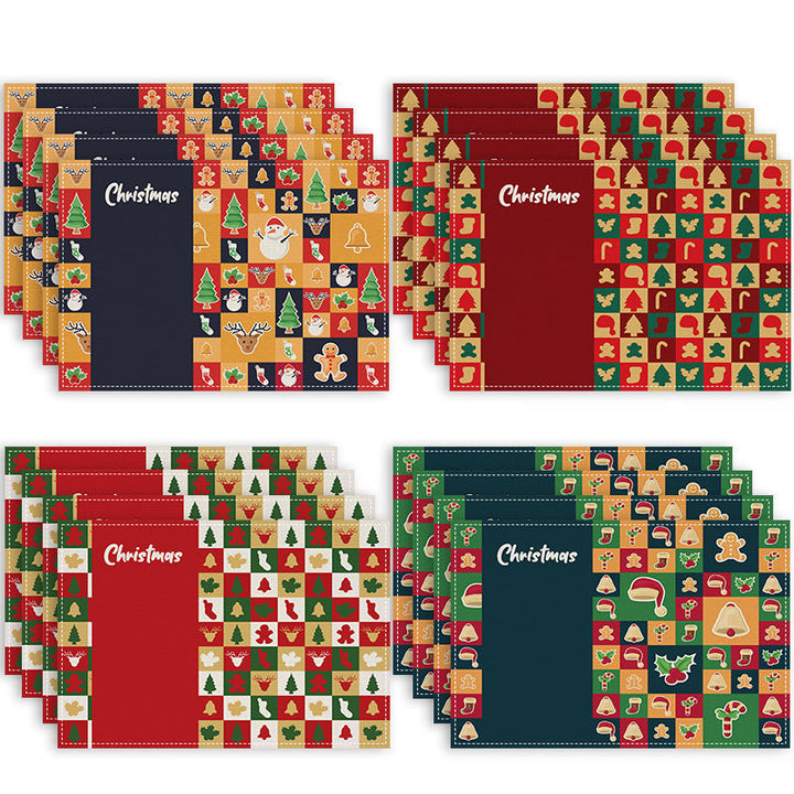 Christmas Plaid Meal Mat for Festive Table Settings