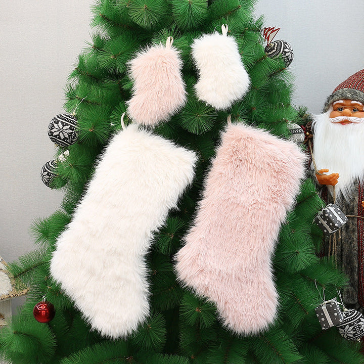 Christmas Plush Stocking Gift Holder for Cozy Decor
