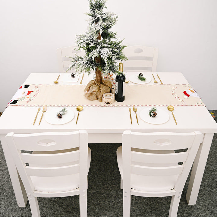 Christmas Snowman Table Runner for Cozy Festive Dining