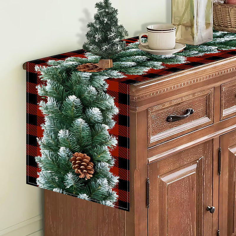 Christmas Table Runner for a Festive Rustic Tablescape