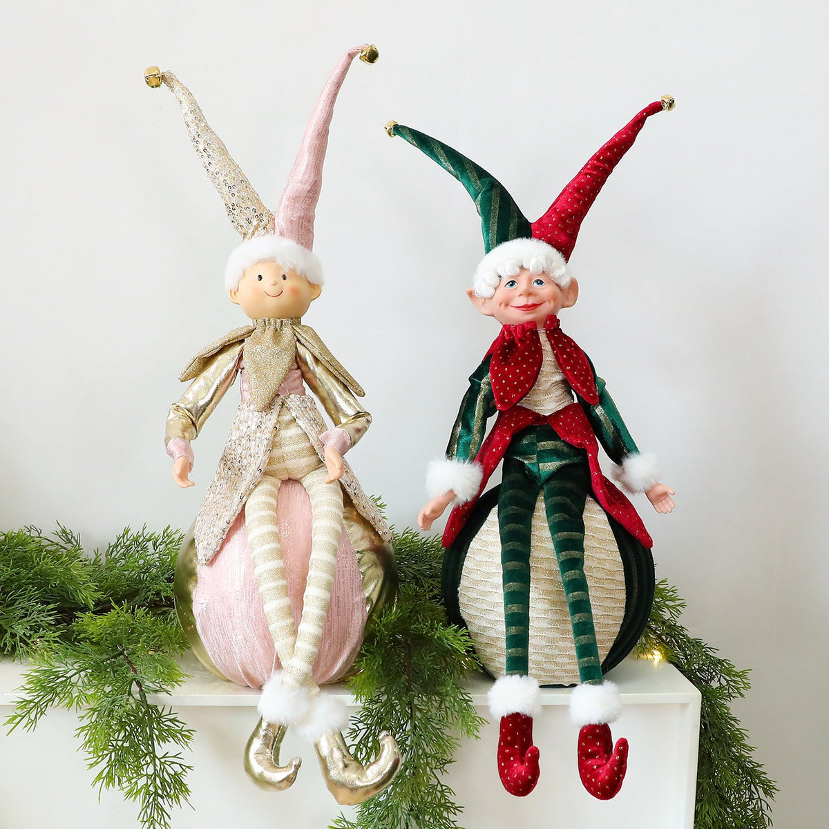 Christmas Elf Doll Ornaments for Sparkling Displays