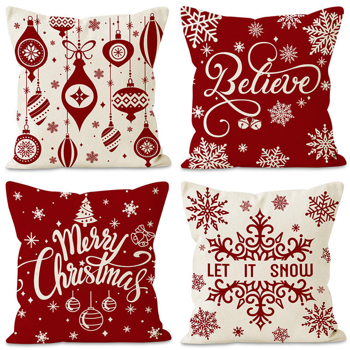 Christmas Pillow Cover | Festive Red Holiday Decor