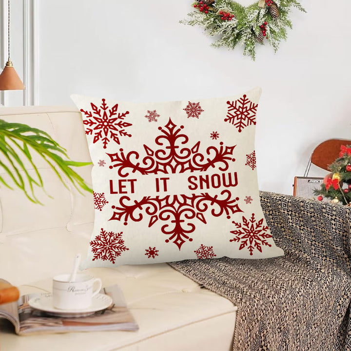 Christmas Pillow Cover | Festive Red Holiday Decor