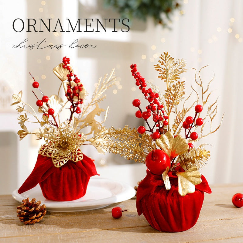 Christmas Red Berry Branch Centerpiece Table Decor