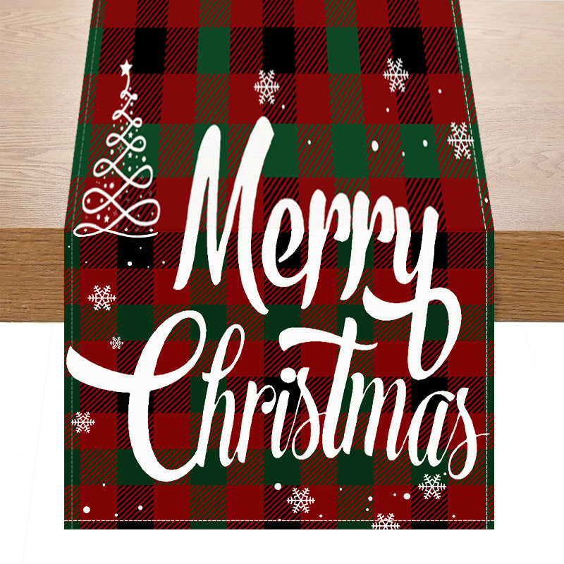 Christmas Plaid Table Runner for Festive Holiday Dining