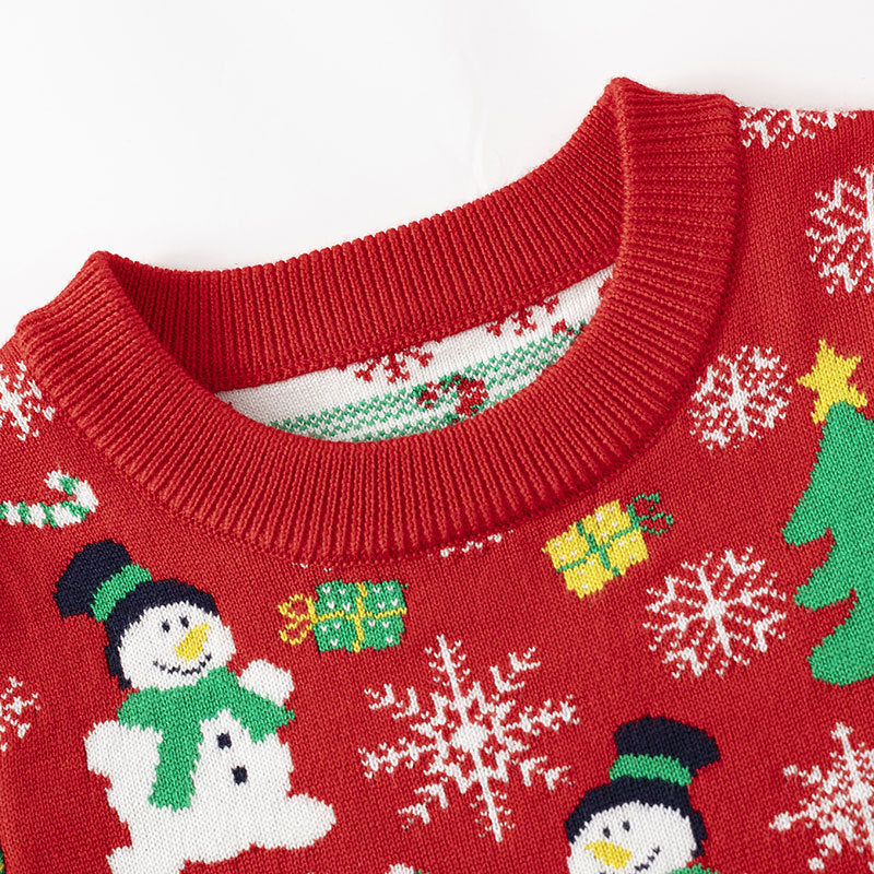 Christmas Snowman Sweater for Kids | Festive Knitwear