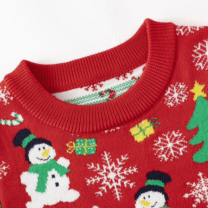 Christmas Snowman Sweater for Kids | Festive Knitwear