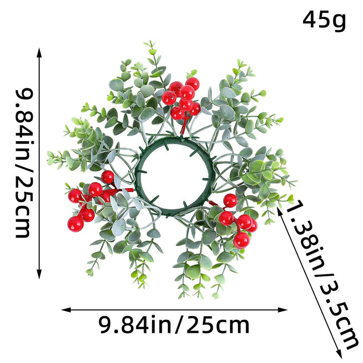 Christmas Candle Ring Wreath for Festive Table Decor
