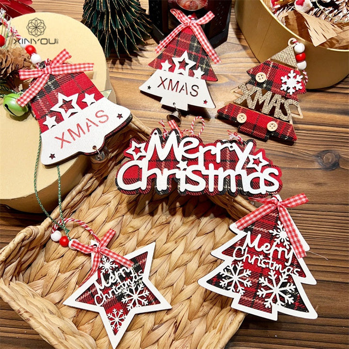 Christmas Plaid Ornaments for Festive Tree Displays