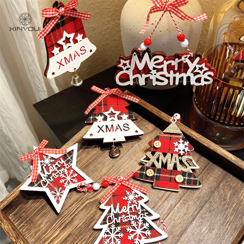 Christmas Plaid Ornaments for Festive Tree Displays