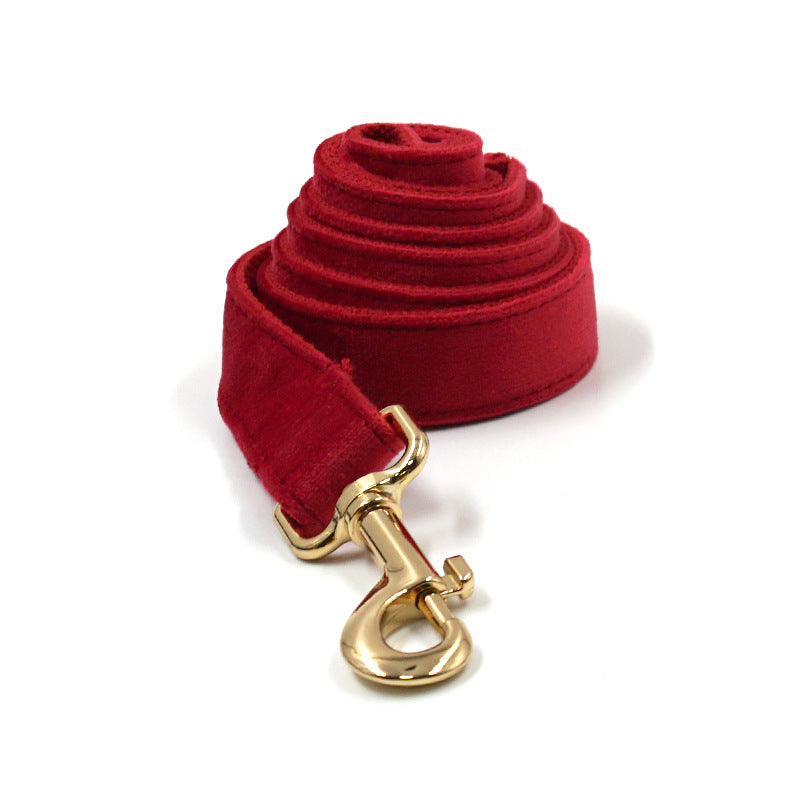 Christmas Velvet Dog Collar Set with Matching Leash