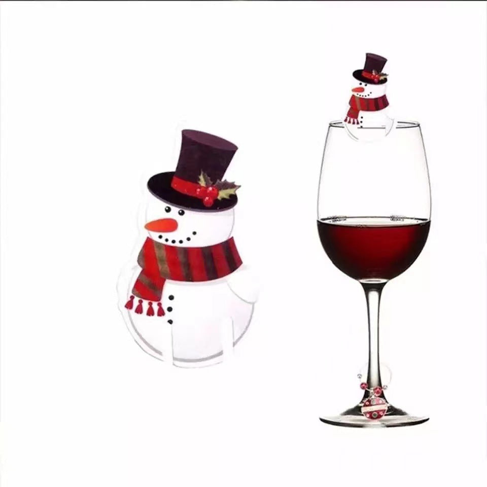 Christmas Wine Glass Decorations, 80-Piece Party Set