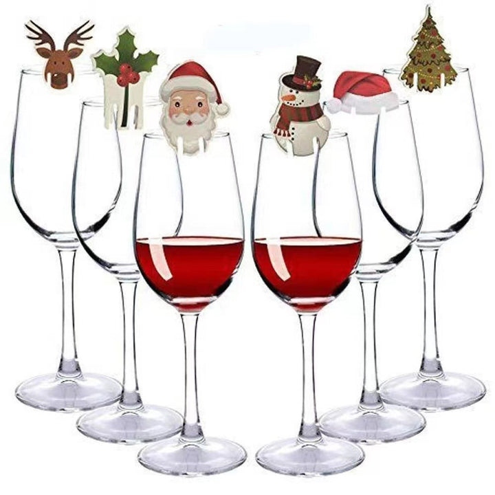 Christmas Wine Glass Decorations, 80-Piece Party Set