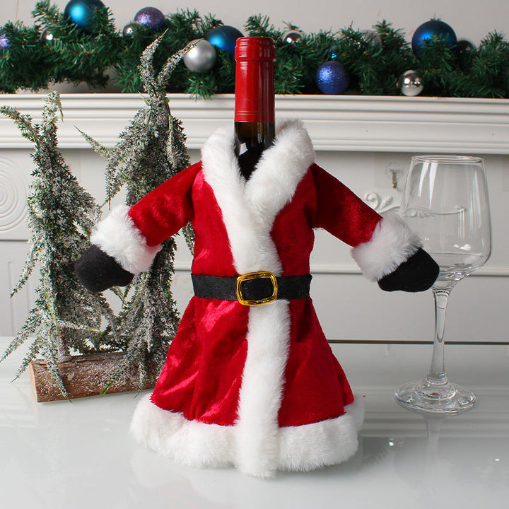 Christmas Wine Bottle Covers for Festive Tables Set