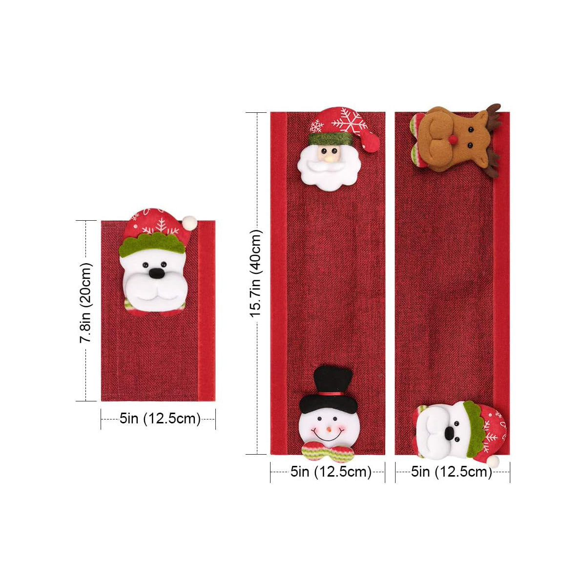 Christmas Appliance Handle Covers Set of 8 for Cheer