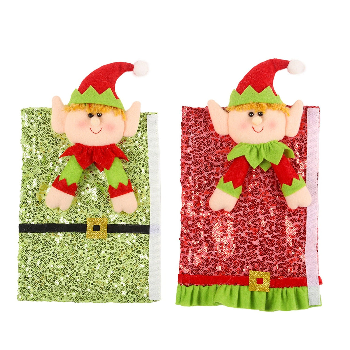 Christmas Refrigerator Handle Covers for Festive Decor